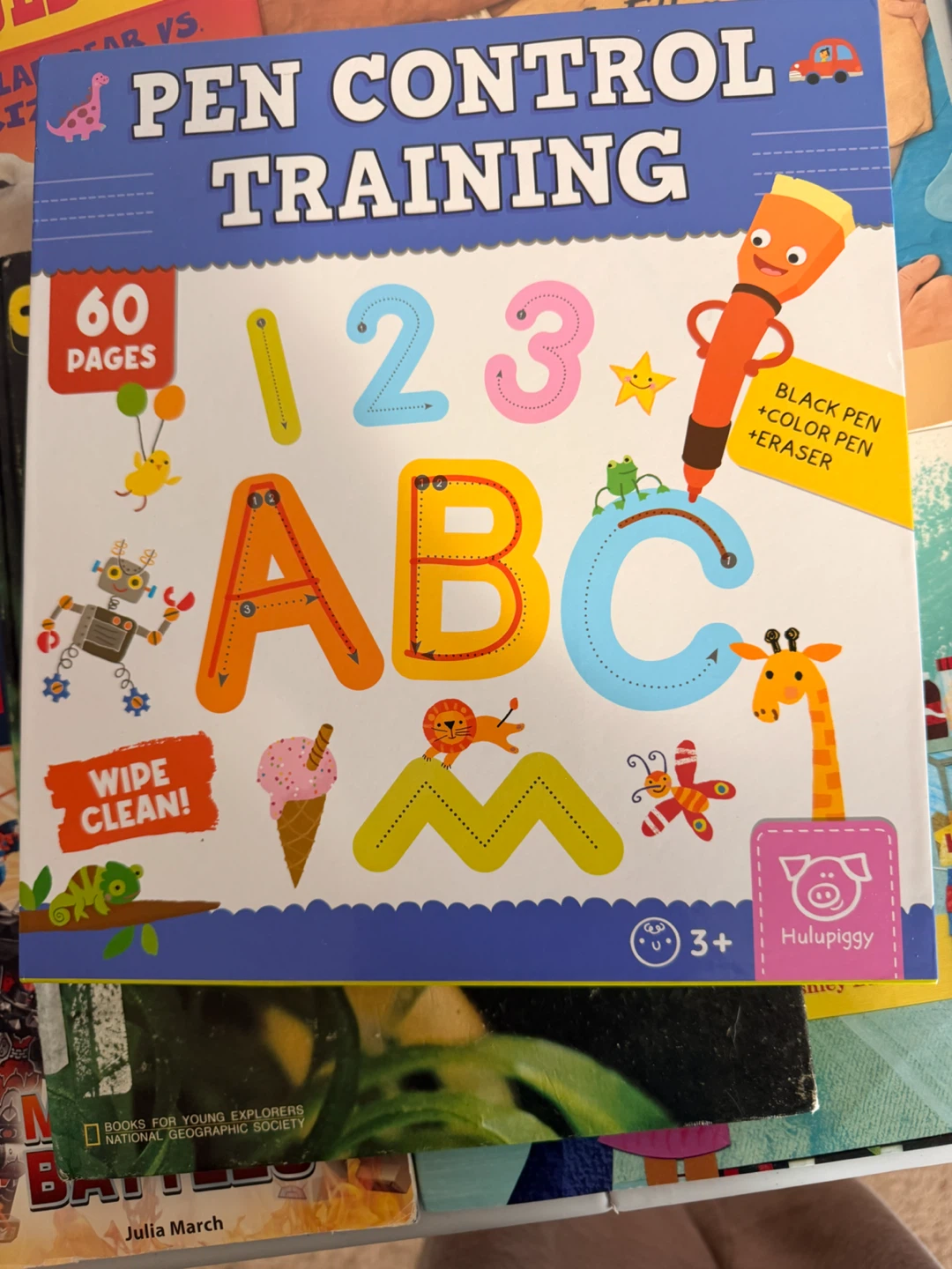 Hulupiggy Pen Control Training ABC 123 Activity Book