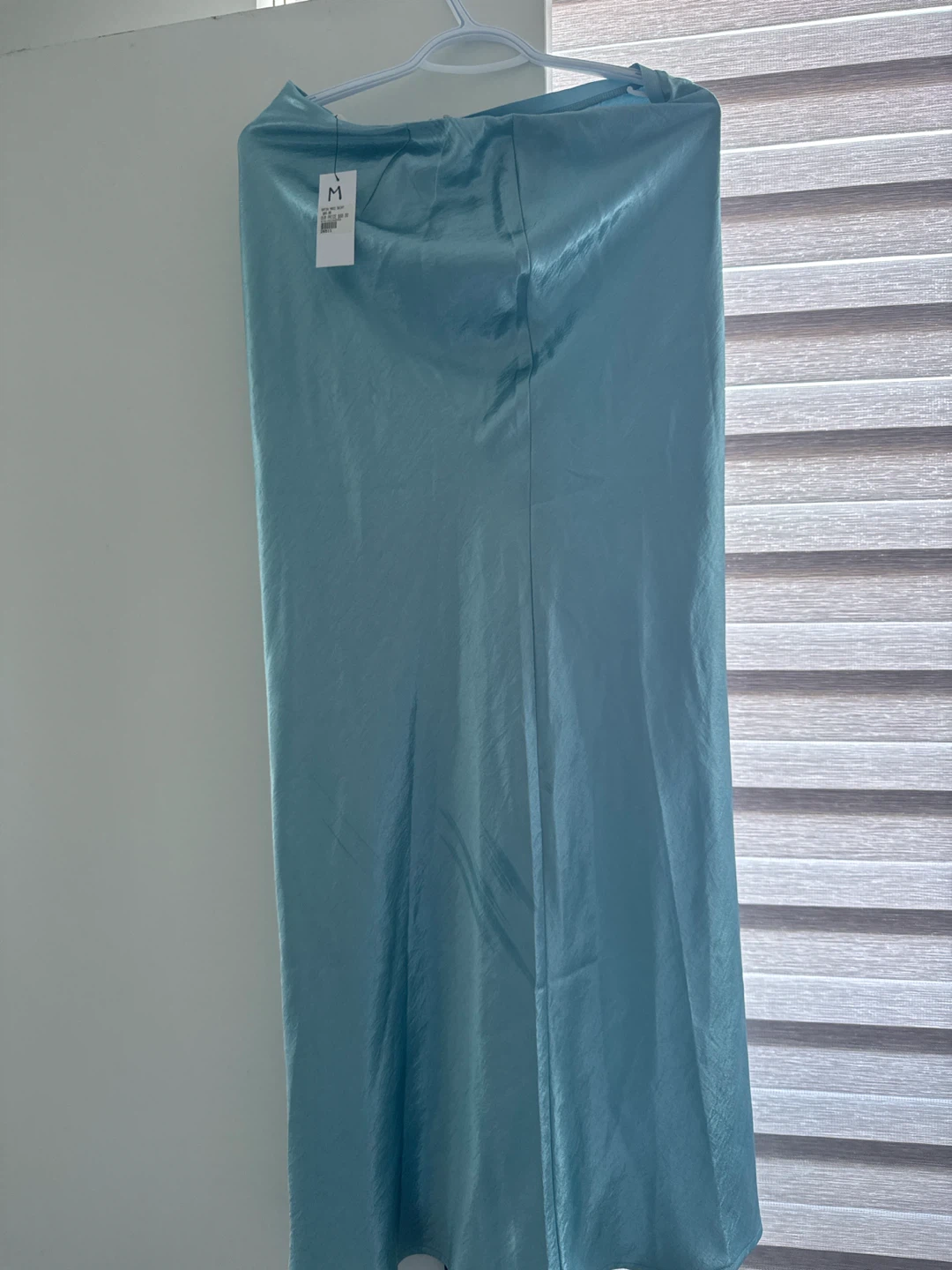 Maison Jules Satin Slip Skirt - Blue - Size M - photo 2
