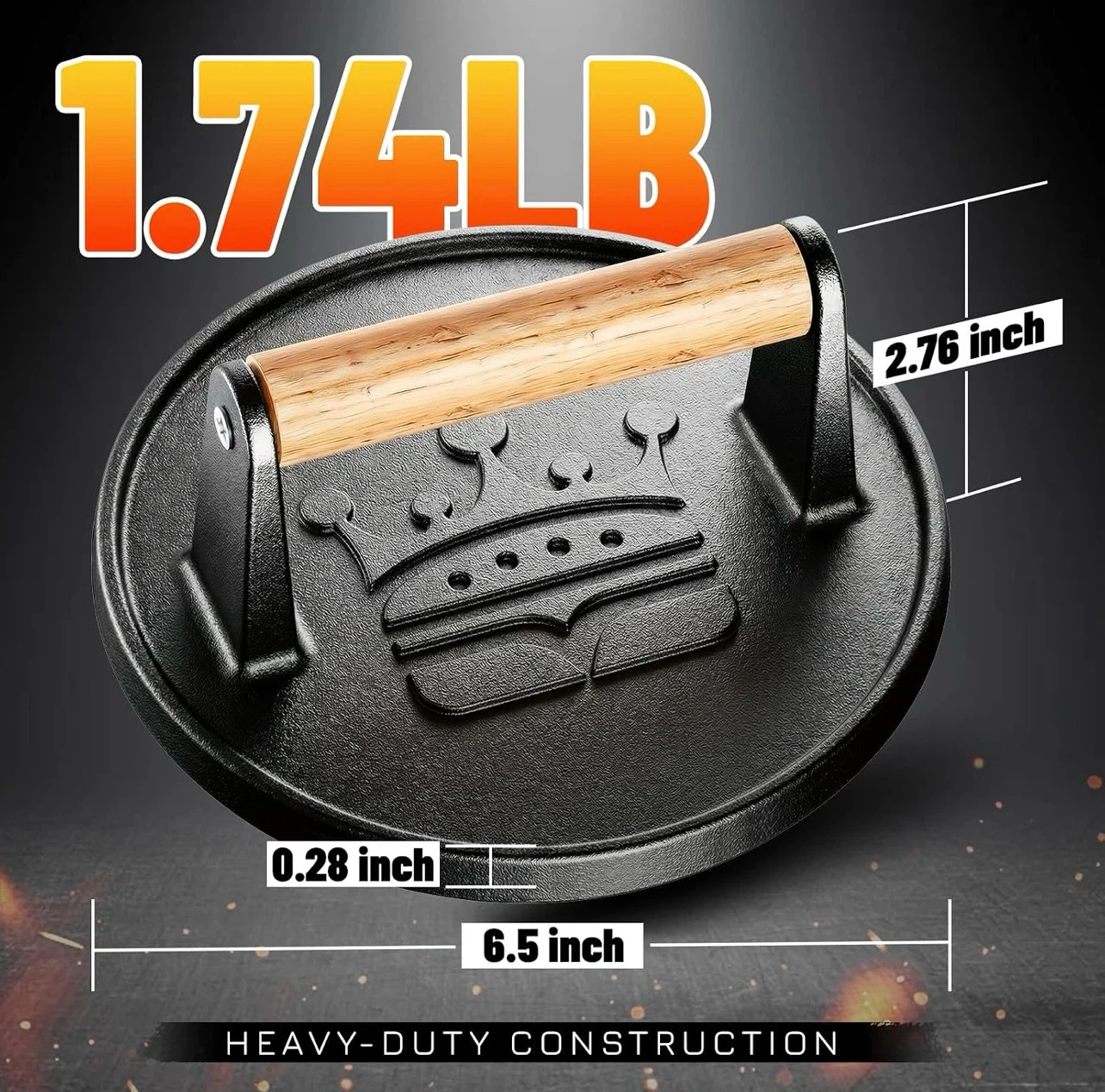 Cast Iron Burger Press - photo 3