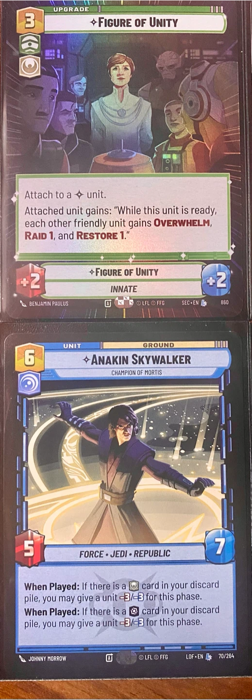Star Wars unlimited cards - photo 2