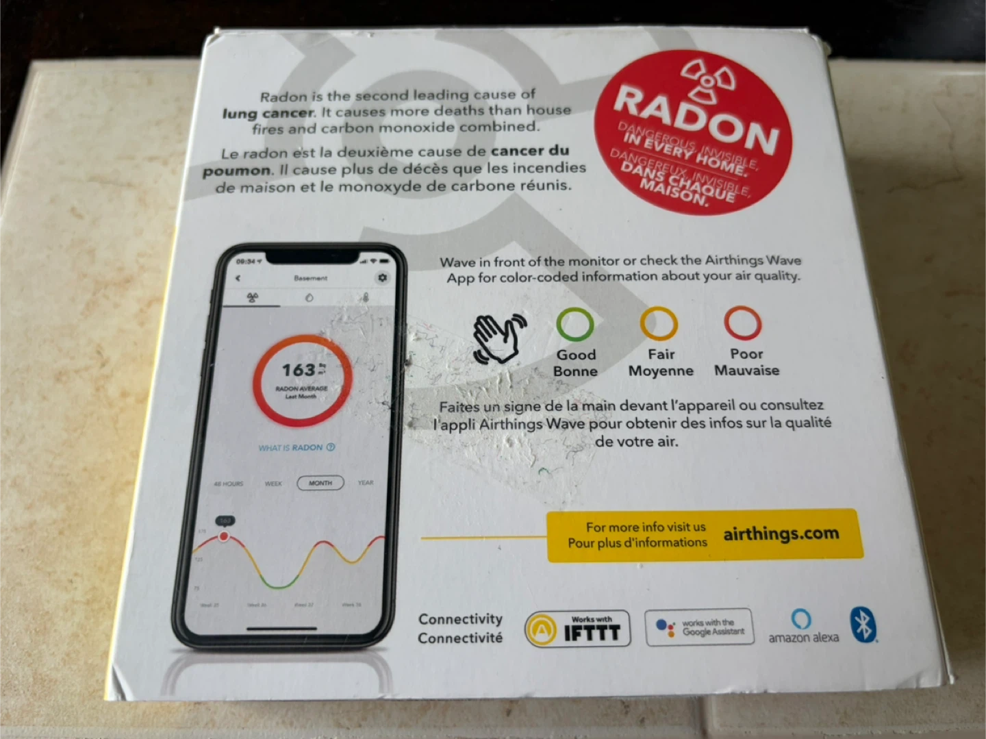 New Airthings Wave Radon - Smart Radon Detector - photo 3