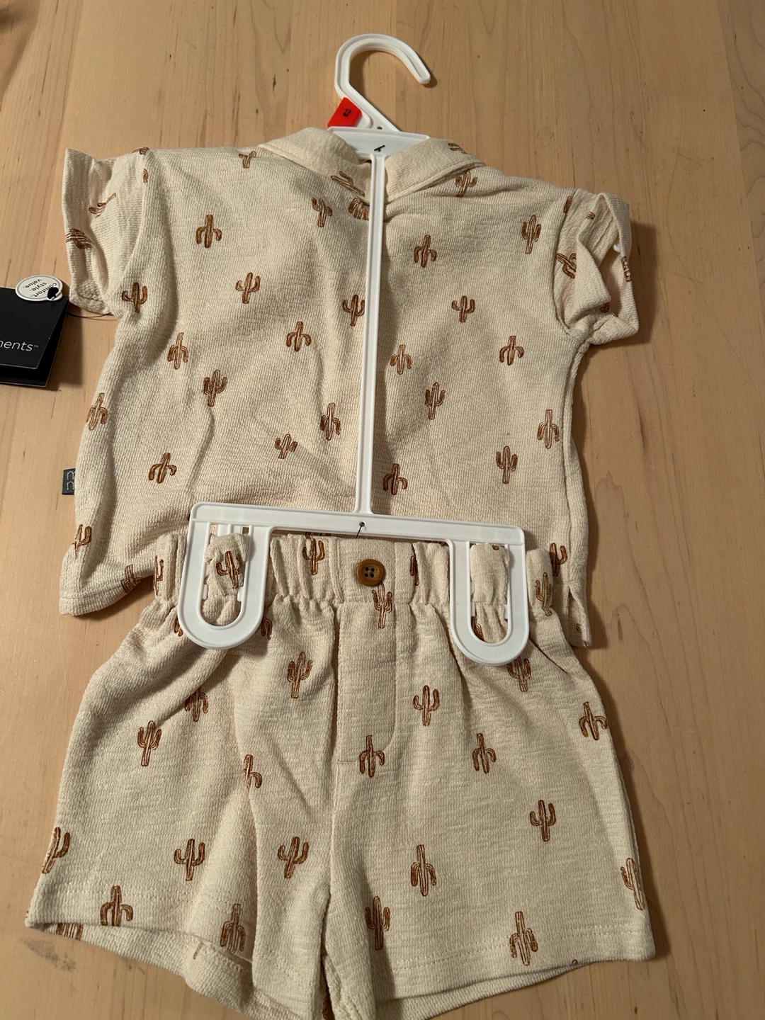 Modern Moments Baby Cactus Print Polo & Shorts Set - photo 2