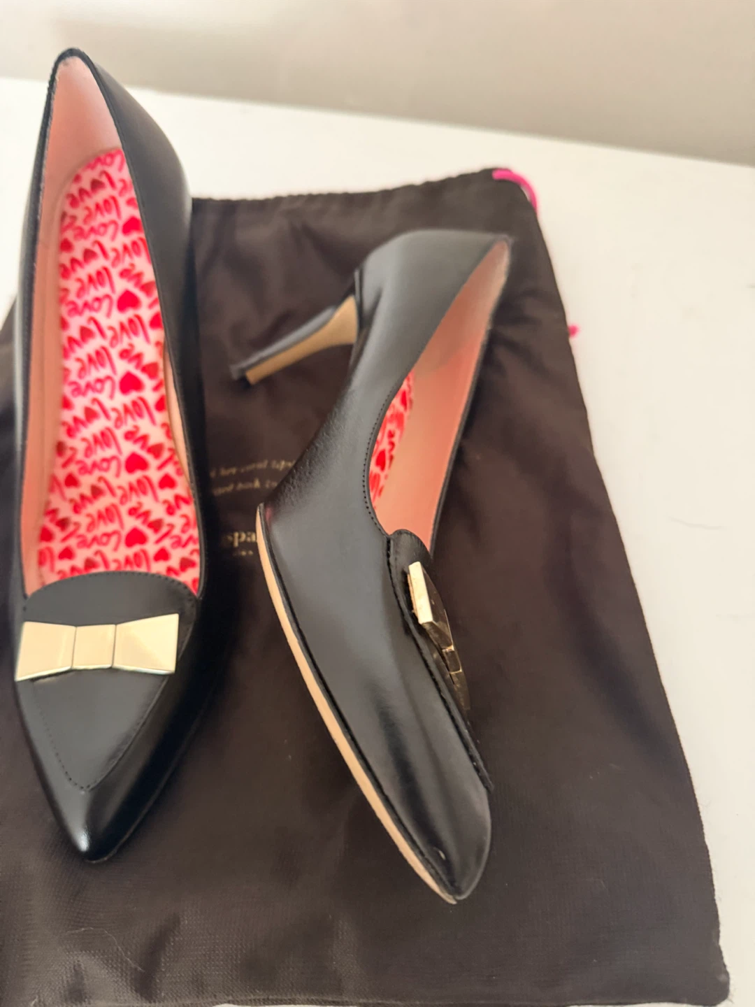 Kate Spade Black Heels with Bow Detail - photo 2