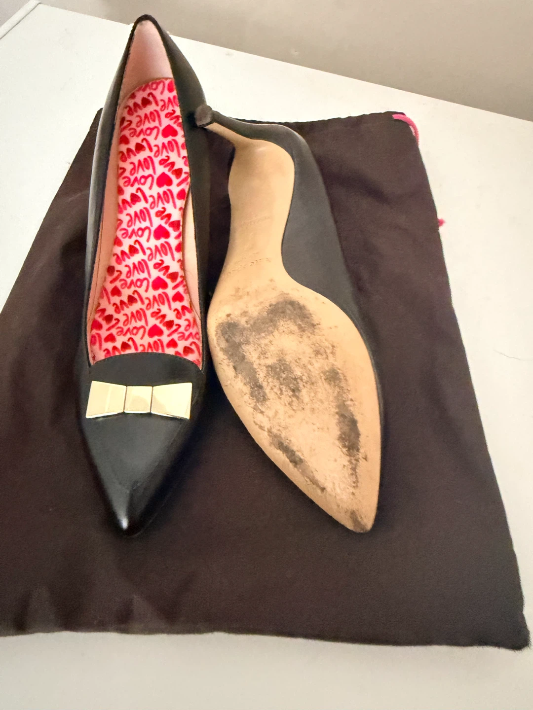 Kate Spade Black Heels with Bow Detail - photo 4