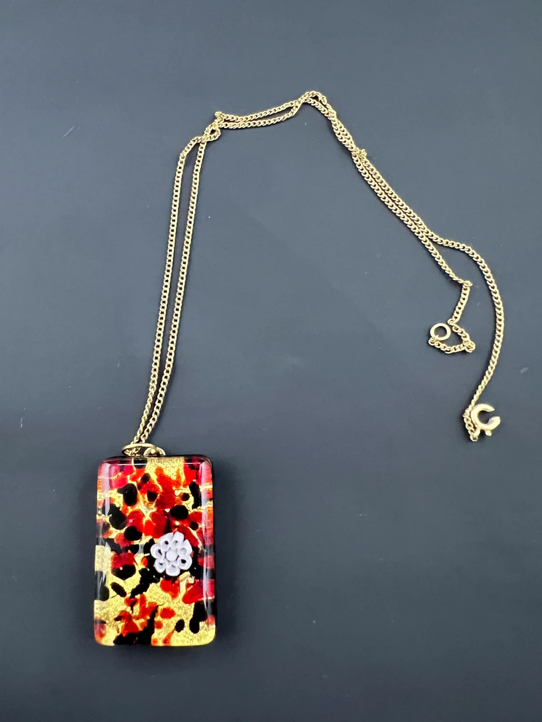 Stunning Murano Glass Pendant Necklace