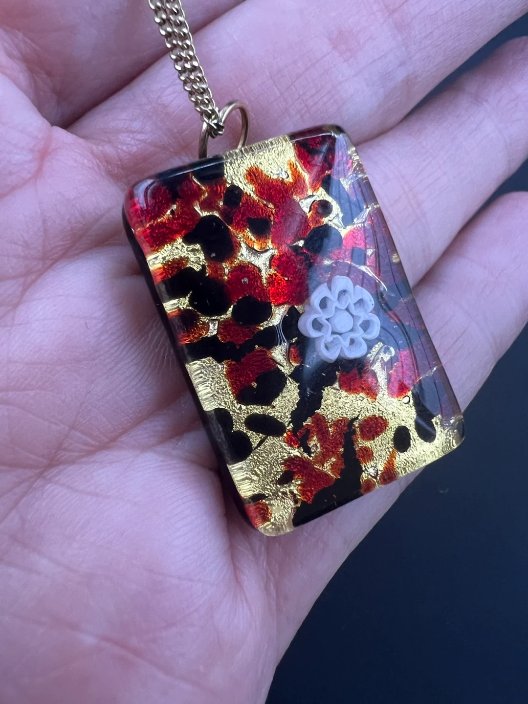 Stunning Murano Glass Pendant Necklace - photo 5