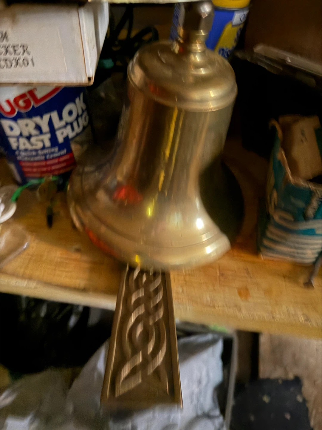 Brass Bell with Decorative Mount