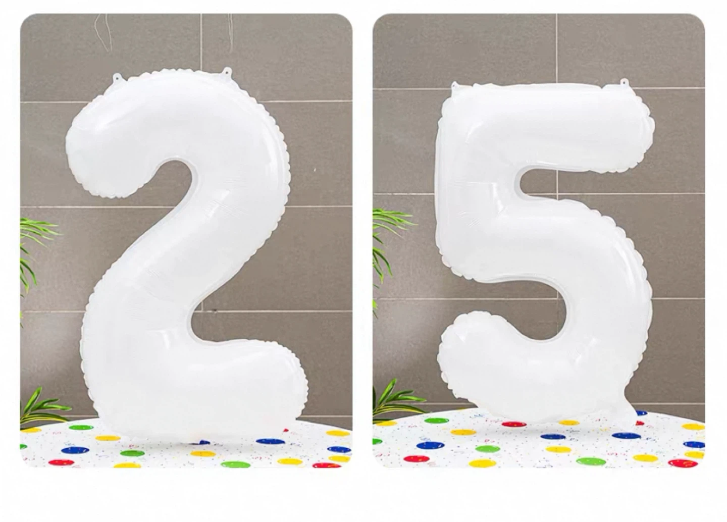 White Number Balloons 2 and 5 - photo 2