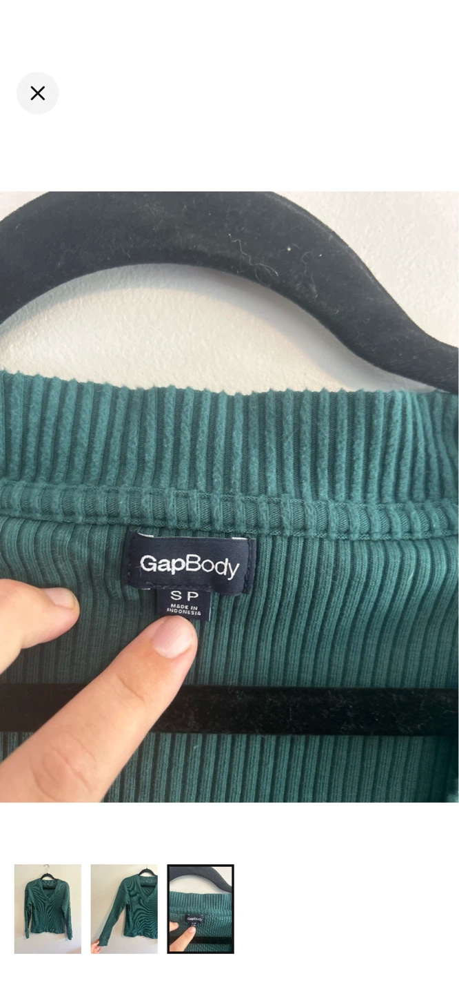 GapBody Ribbed Long Sleeve V-Neck Top - photo 3