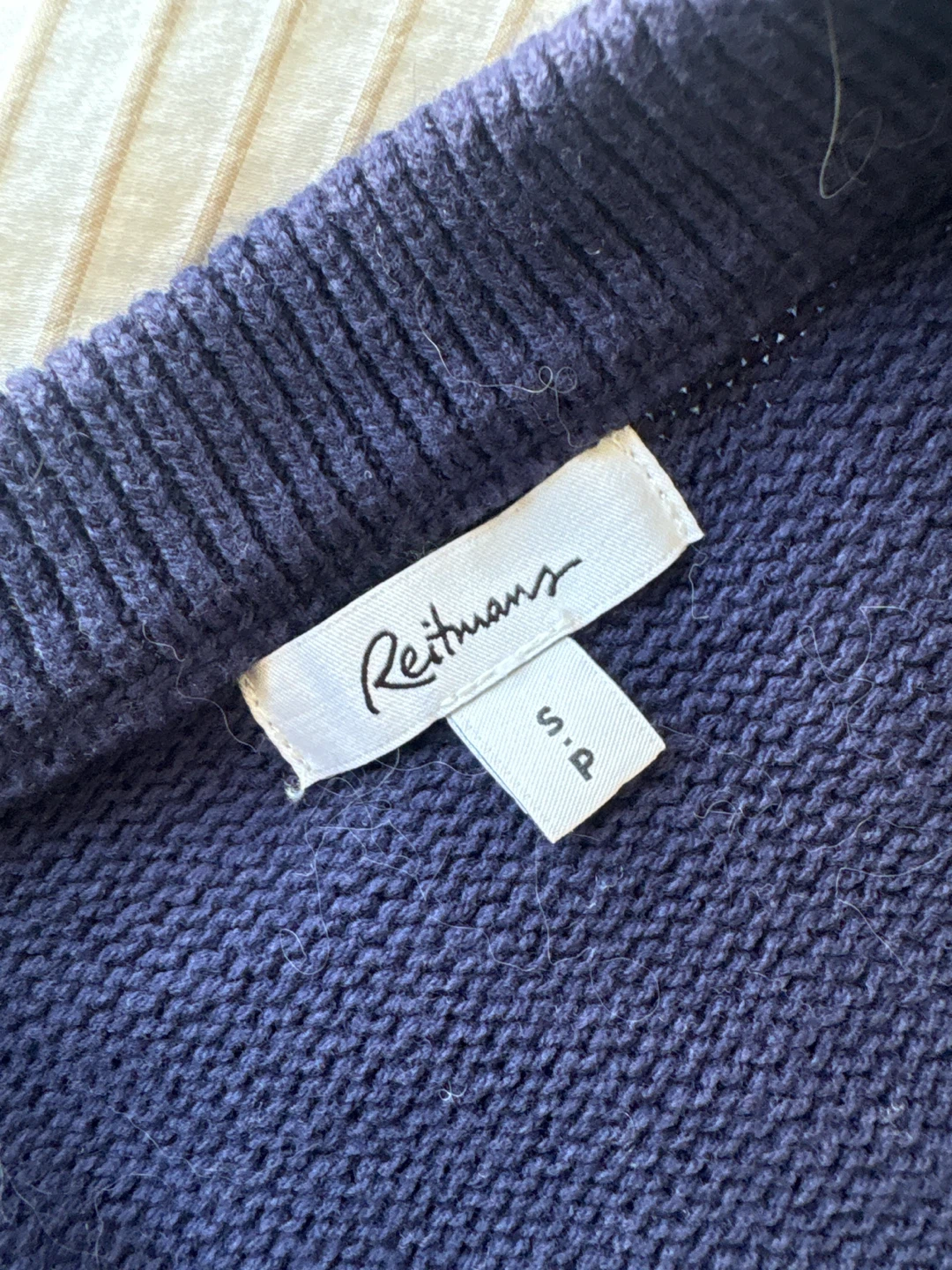 Navy V-Neck Sweater Vest (Size S) - photo 3