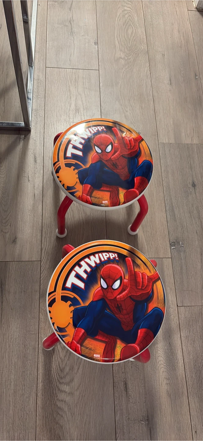 Set of 2 Kids Spiderman Stools