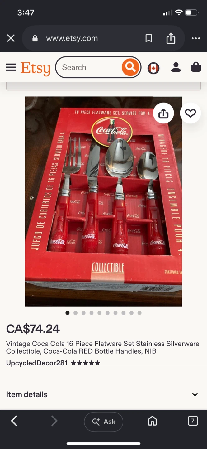 Vintage Coca-Cola 16 Piece Flatware Set - photo 4