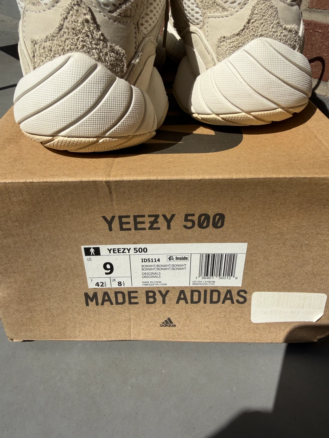 Yeezy 500 - Bone White - Men's Size 9 - With Box - photo 2