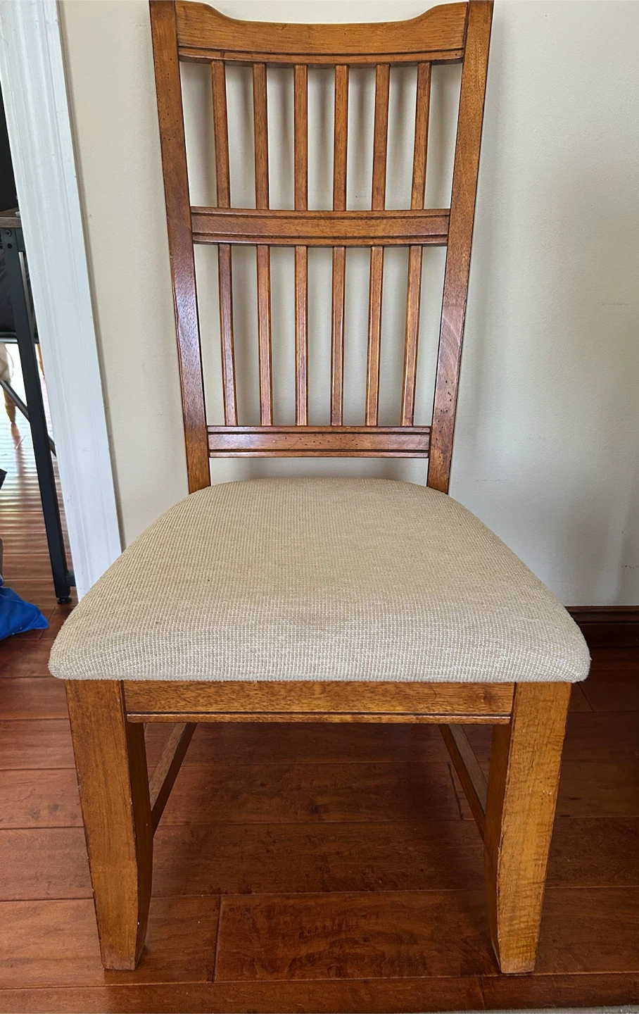 Wooden Dining Chair with Upholstered Seat