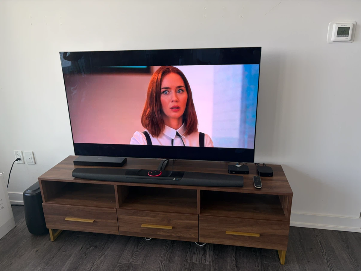55” Samsung Q7 TV and Polk Sound System
