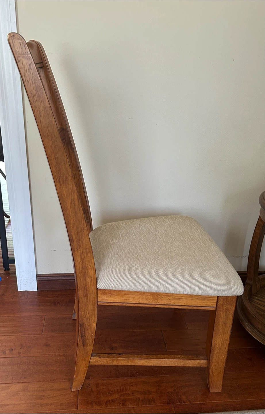 Wooden Dining Chair with Upholstered Seat - photo 3