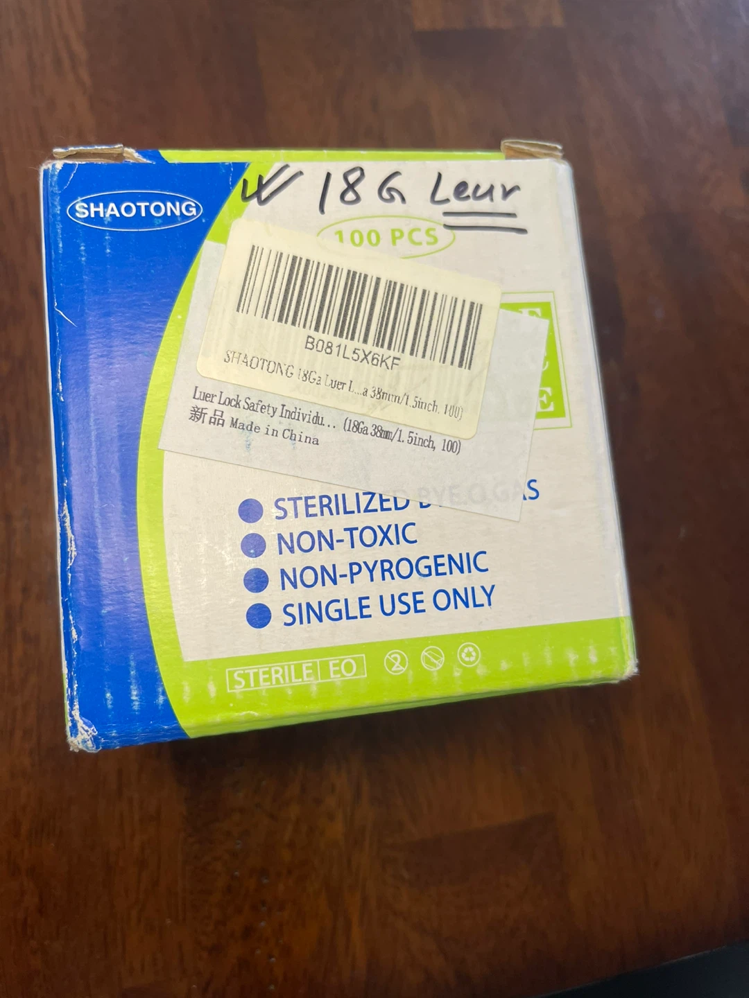Shaotong Disposable Hypodermic Needles 18G 1.5 inch 100 Pcs - photo 2