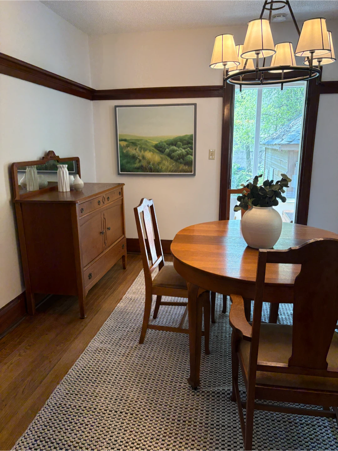 Vintage oak dining hutch - photo 4