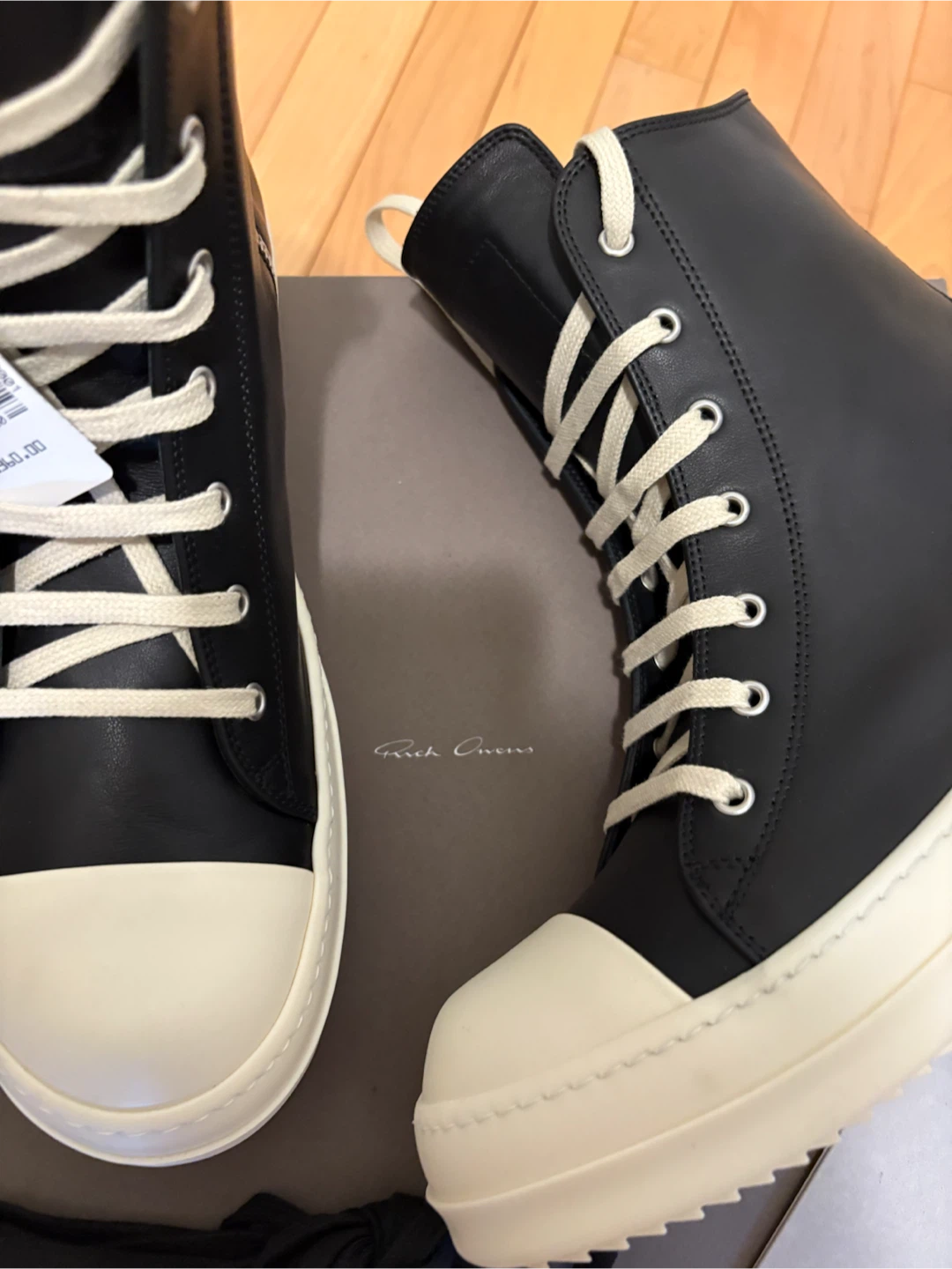 Rick Owens High Top Sneakers Black Size 44 - photo 4