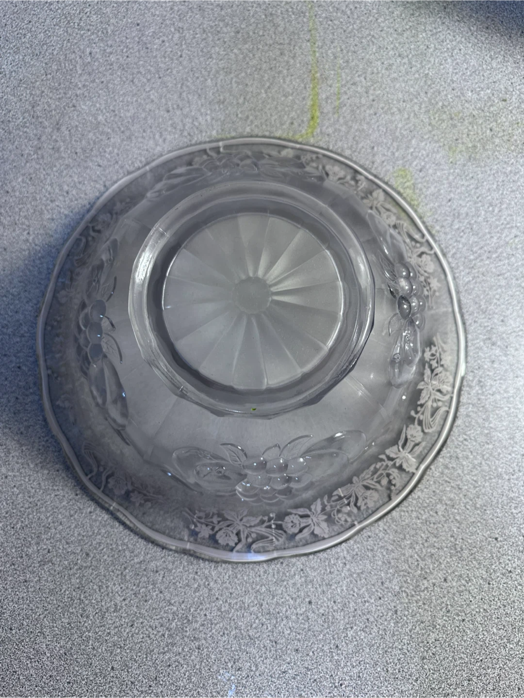 Vintage Glass Fruit Bowl with Silver Trim - photo 3