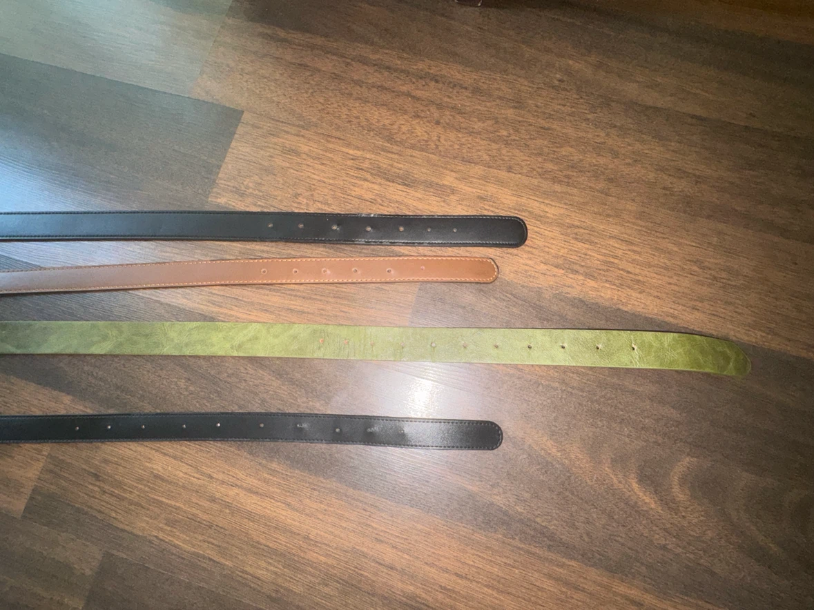 4 Assorted Women's Belts - Black, Brown, Green - photo 2