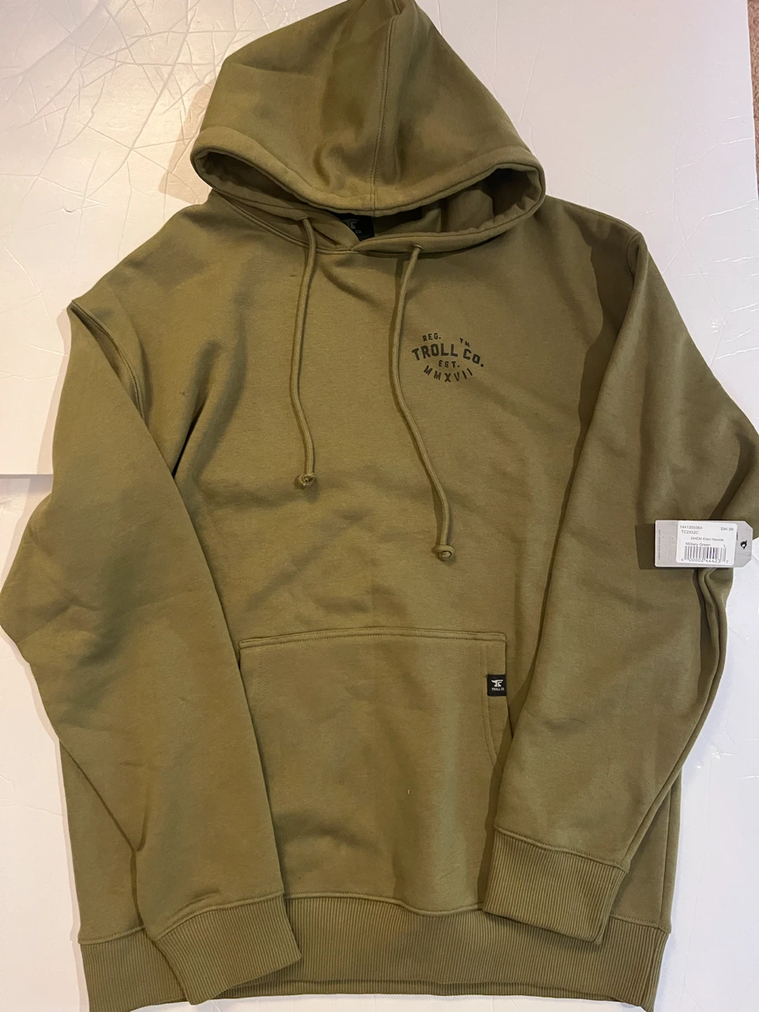 Troll Co. Olive Green Hoodie