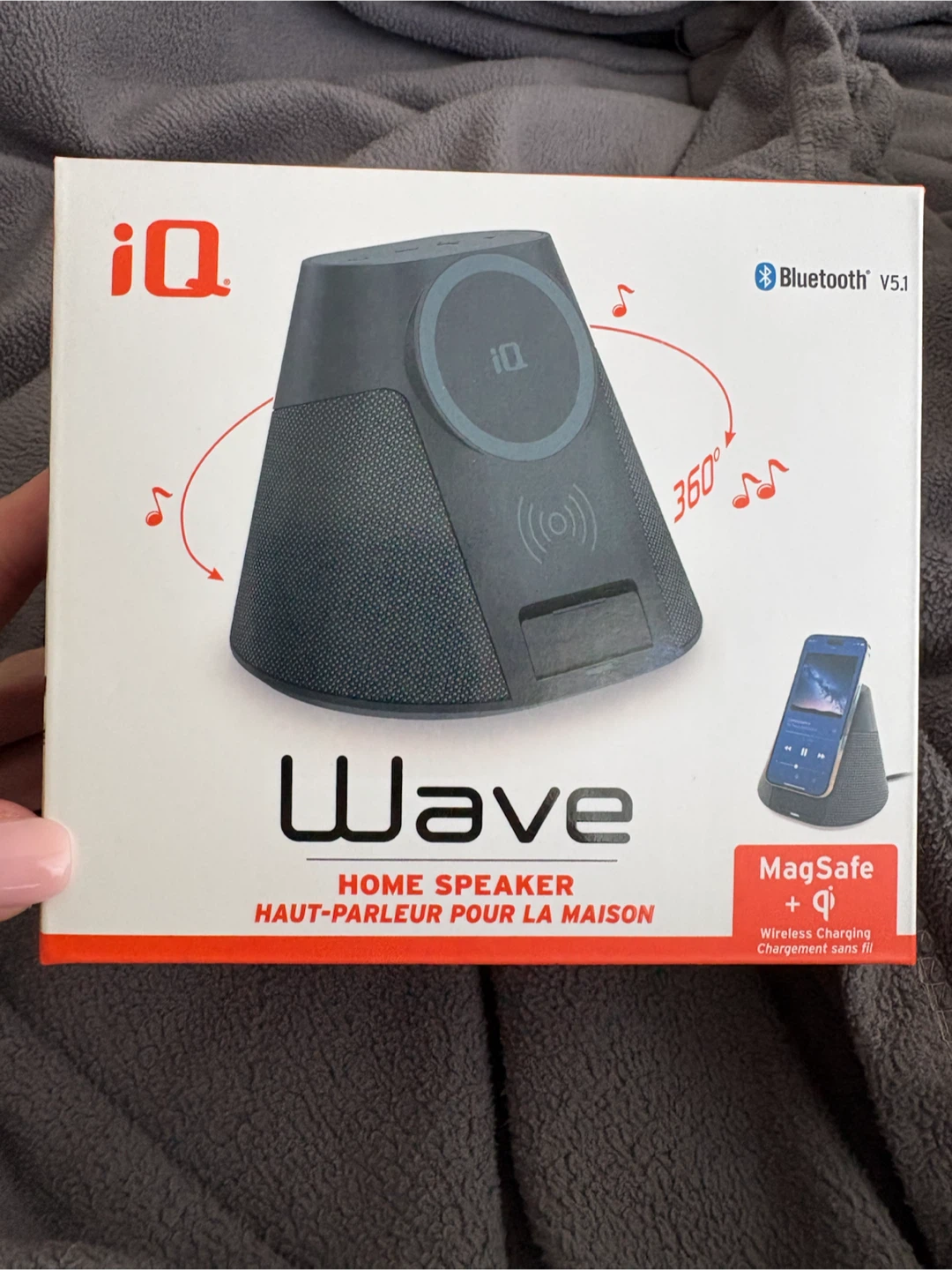 New! iQ Wave Home Speaker with Wireless Charging - photo 2