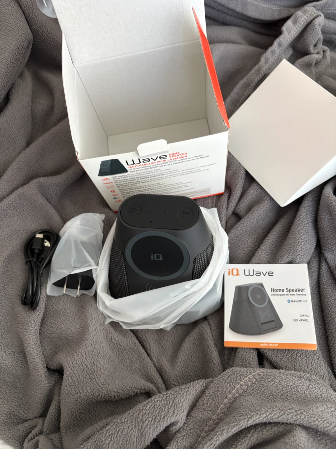 New! iQ Wave Home Speaker with Wireless Charging - photo 5