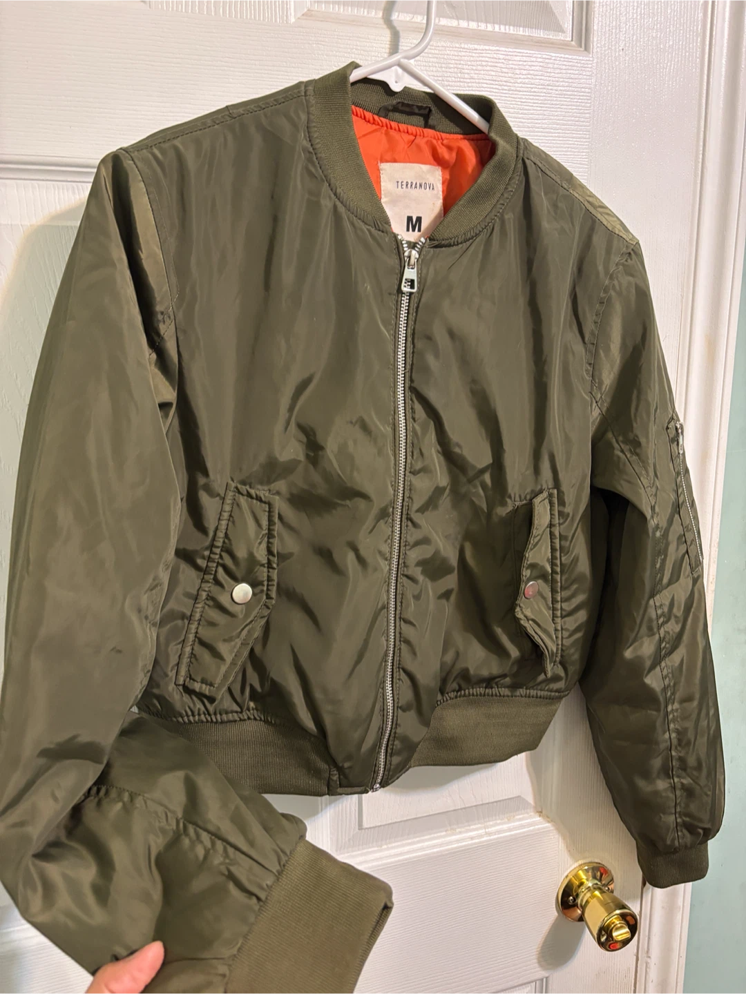 Terranova Green Bomber Jacket - Size M