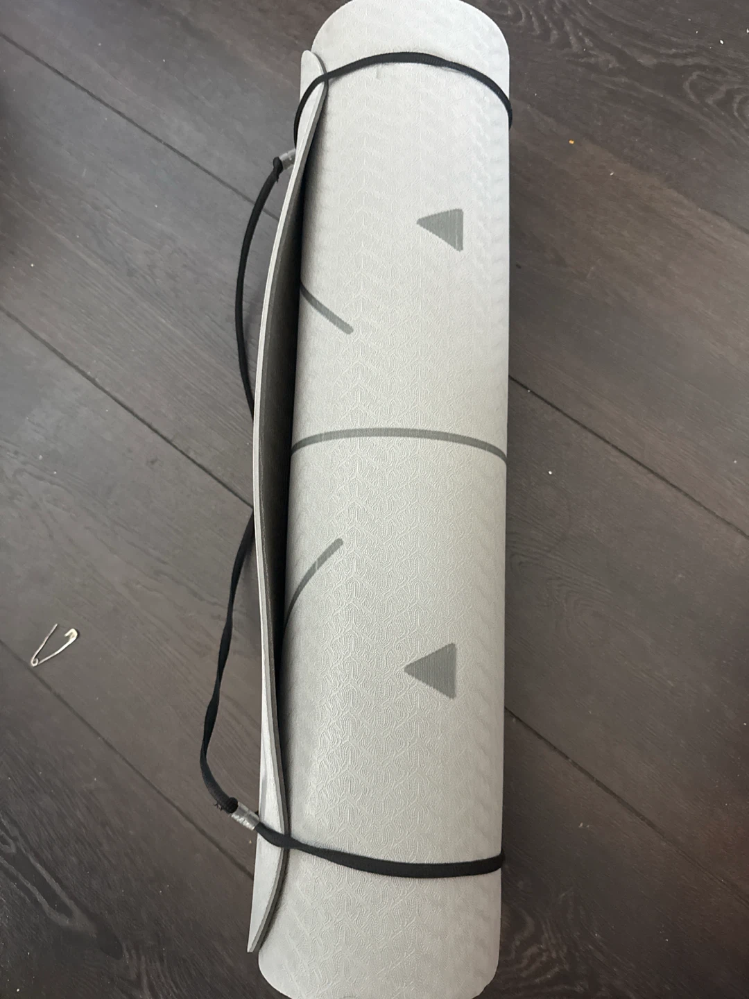 Carbon Gray Yoga Mat with Alignment Lines