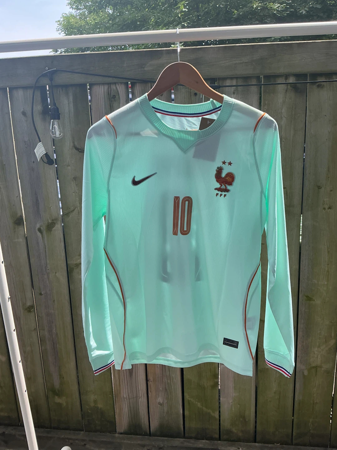Nike France Mbappé 10 Long Sleeve Soccer Jersey