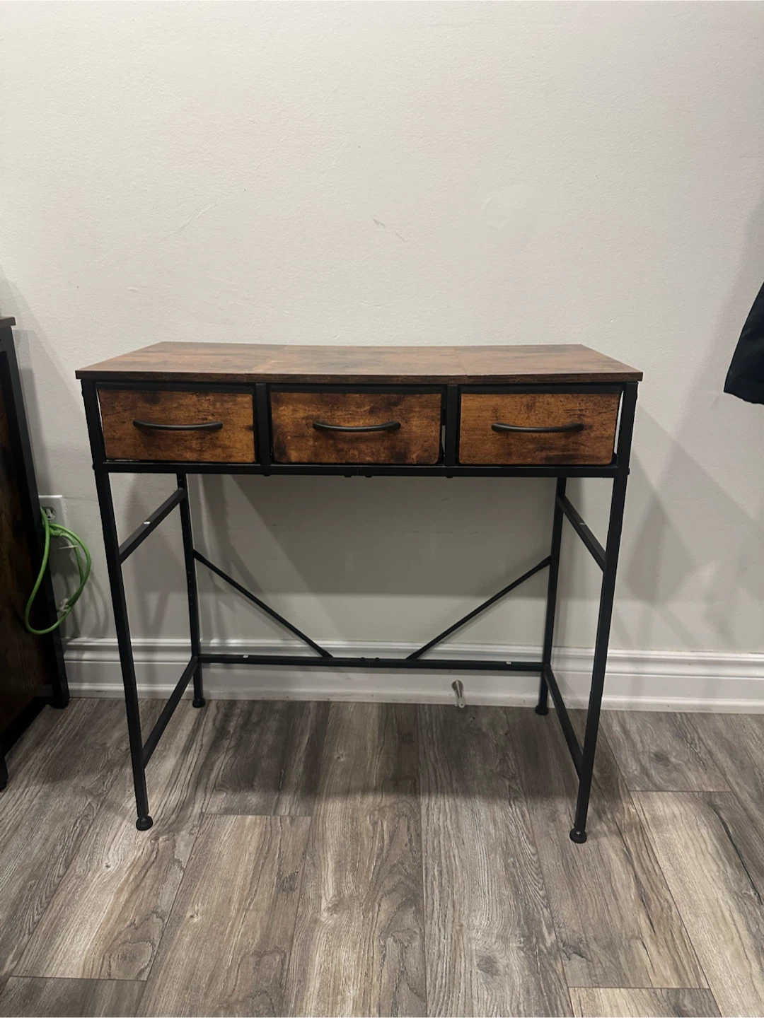 Wood Top Desk with 3 Drawers