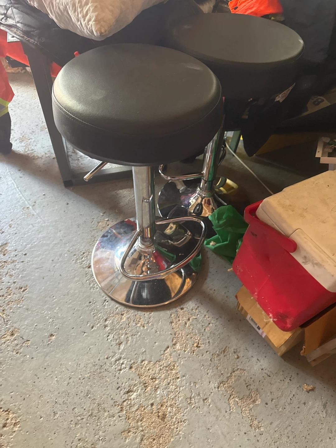 Black Adjustable Bar Stools (Set of 3)
