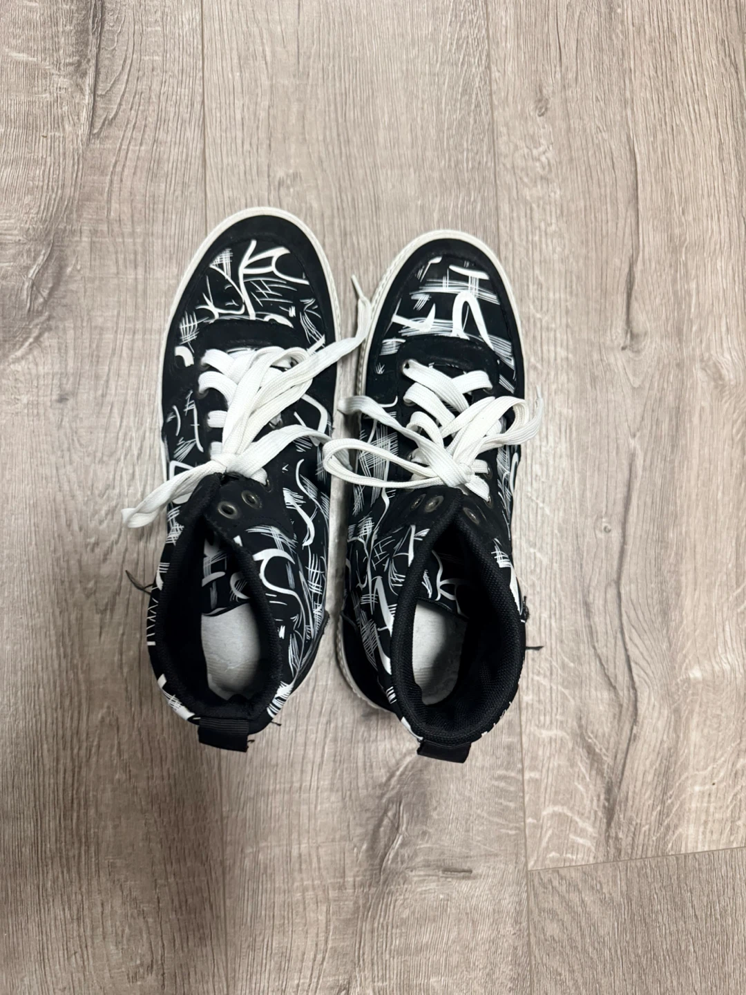 Black and White High-Top Sneakers - photo 4