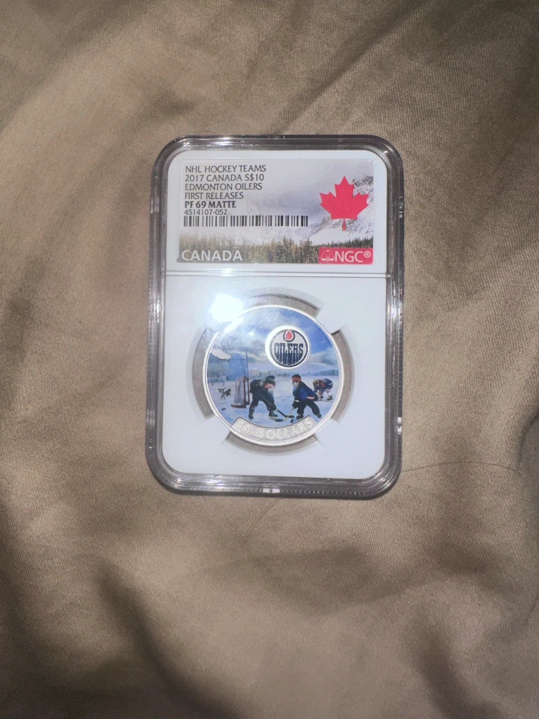 2017 Canada NGC Graded Edmonton Oilers $10 Coin