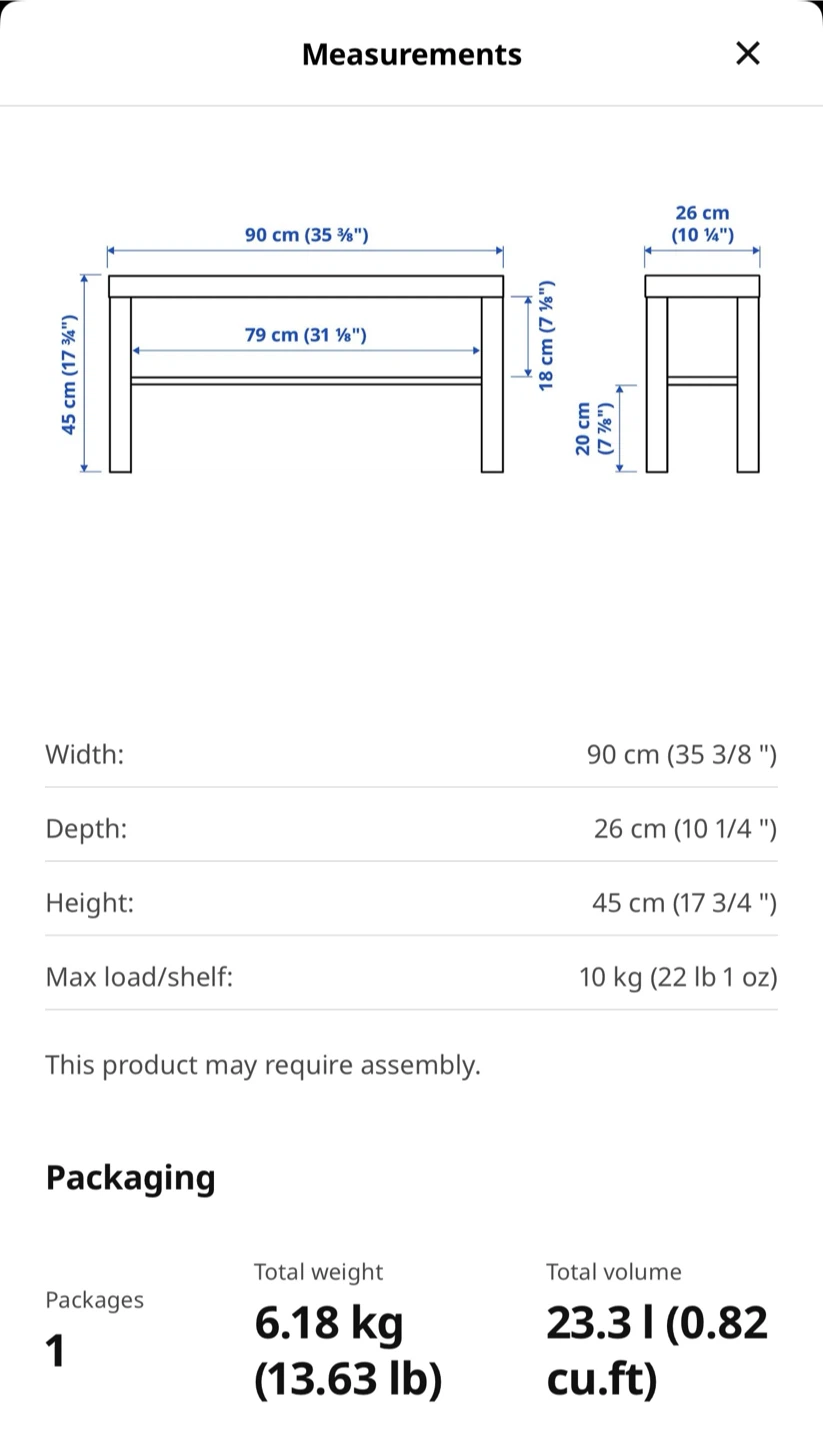 IKEA lack tv bench - photo 3