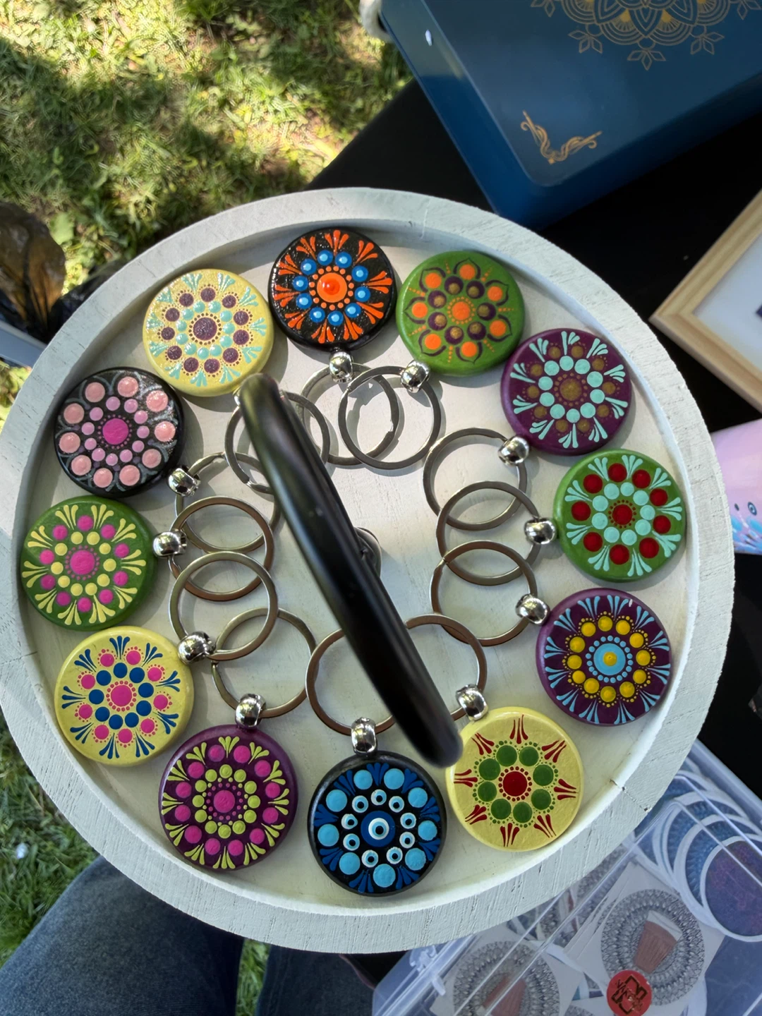 Handmade Mandala Keychains
