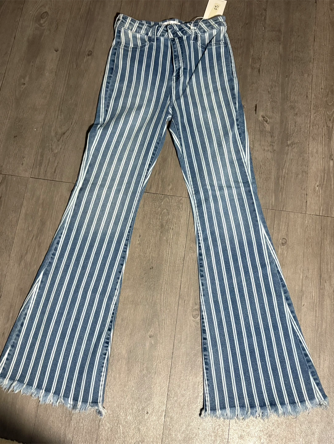 Women's Striped Flare Jeans - photo 2