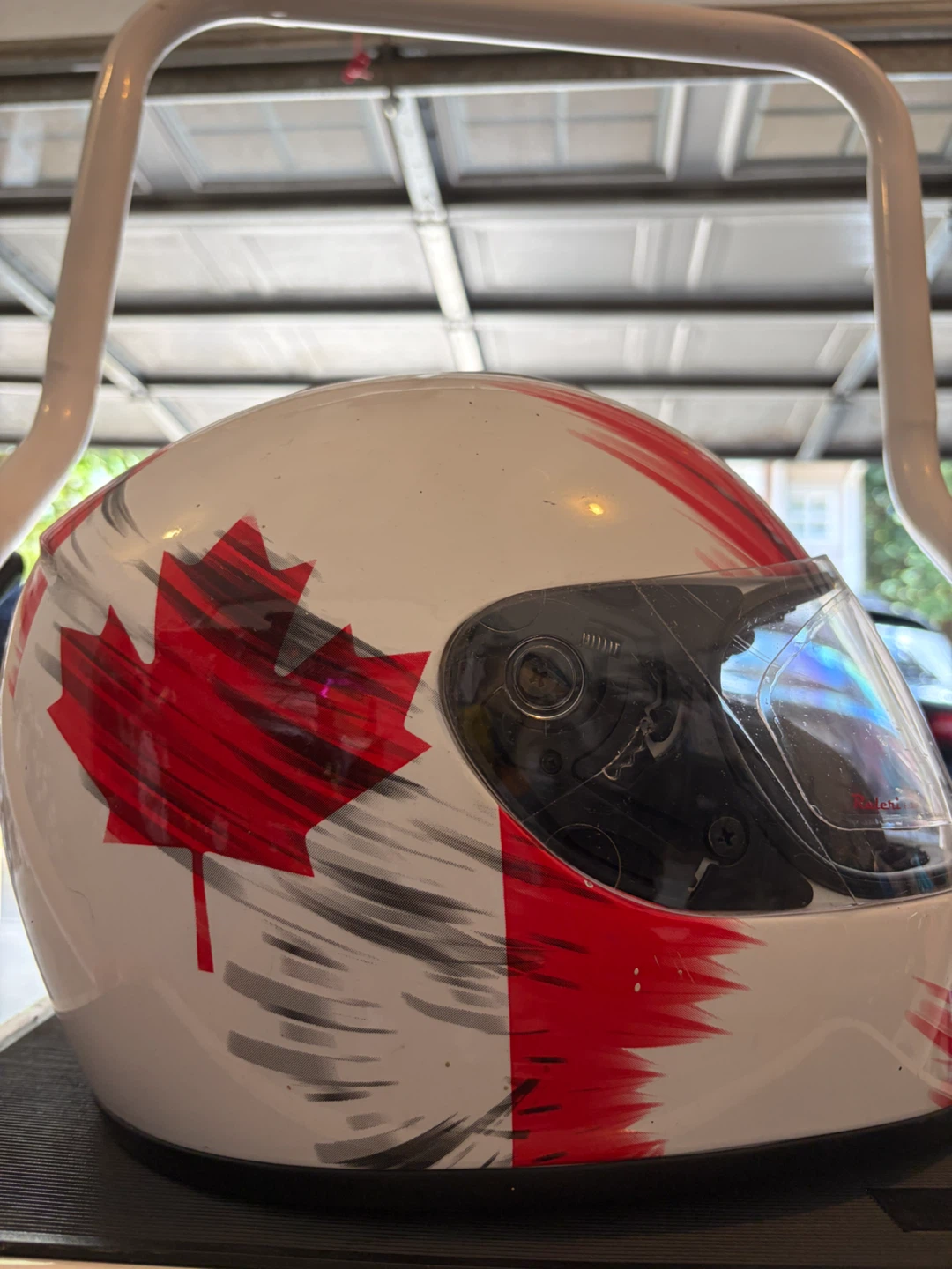 VCAN Sports Motorcycle Helmet with Canadian Flag Design - photo 3