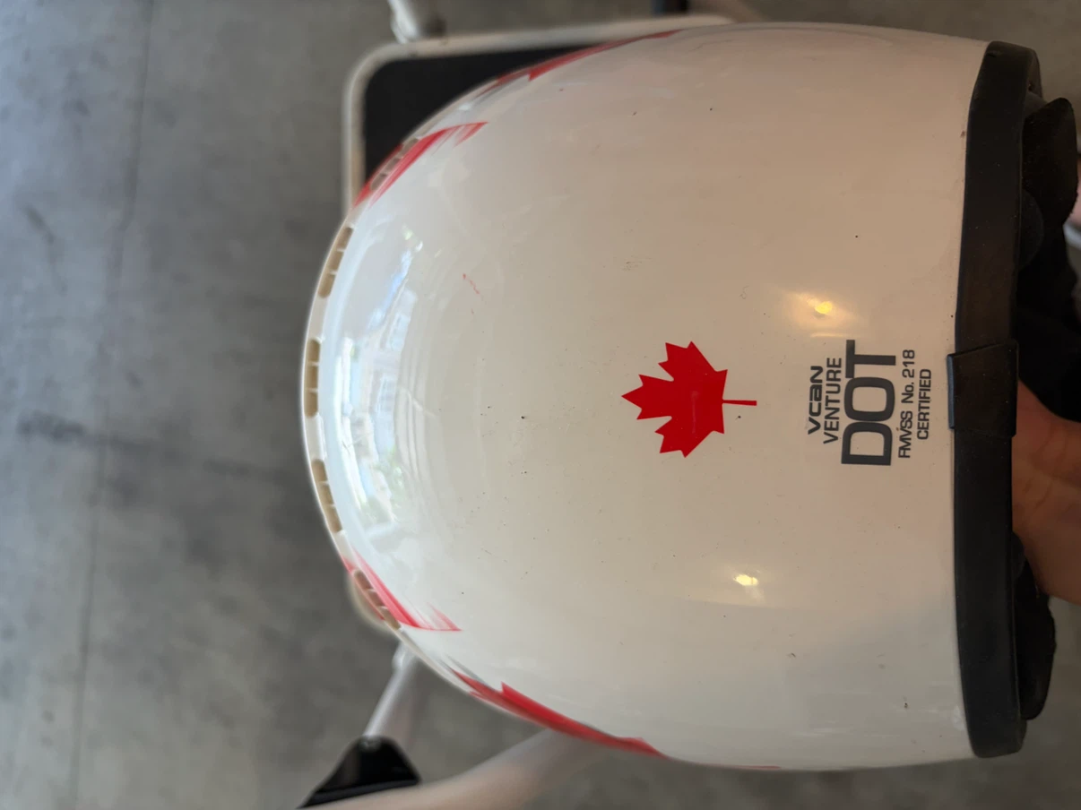 VCAN Sports Motorcycle Helmet with Canadian Flag Design - photo 5