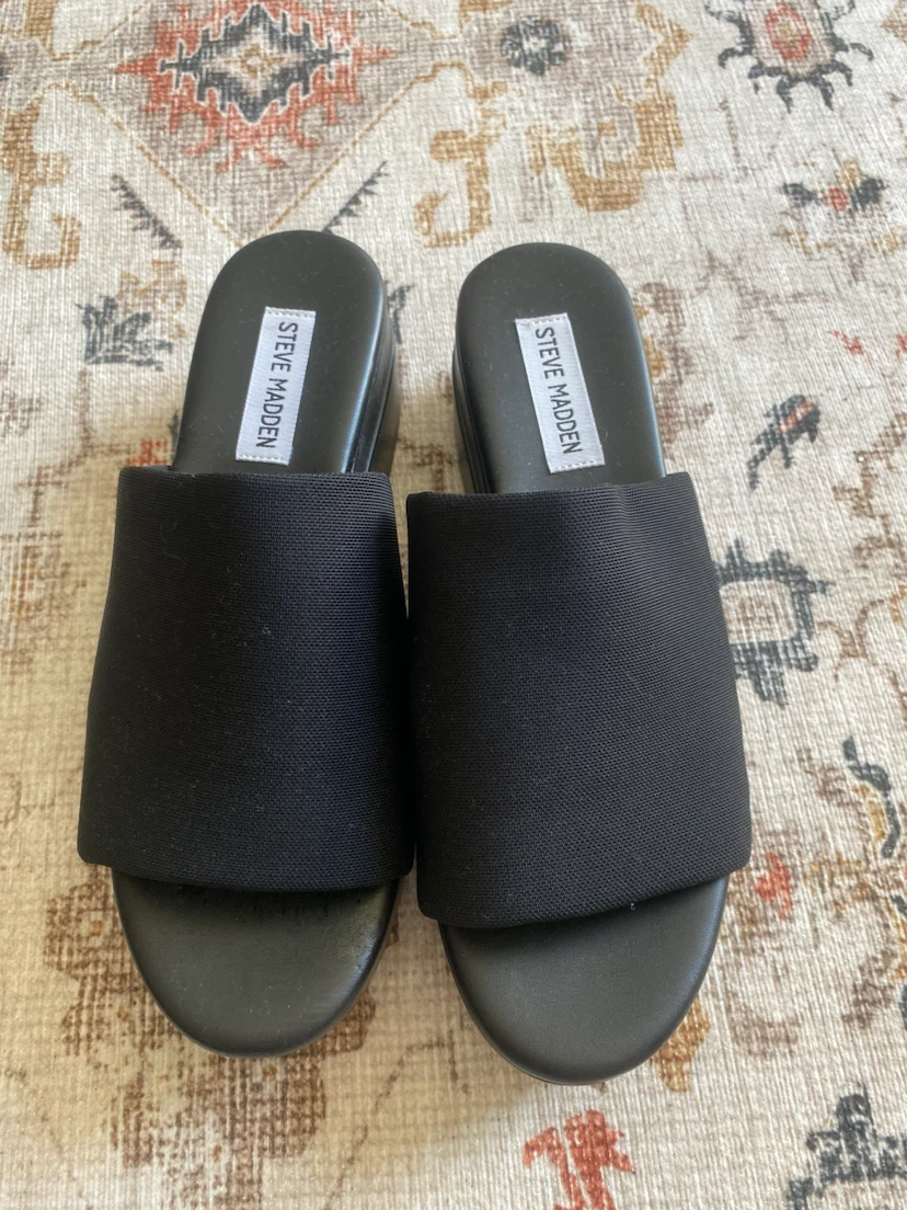 Steve Madden Black Slide Sandals - photo 2