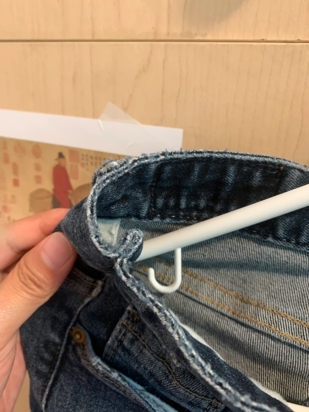 Size M Distressed Skinny Jeans with Raw Hem - photo 5