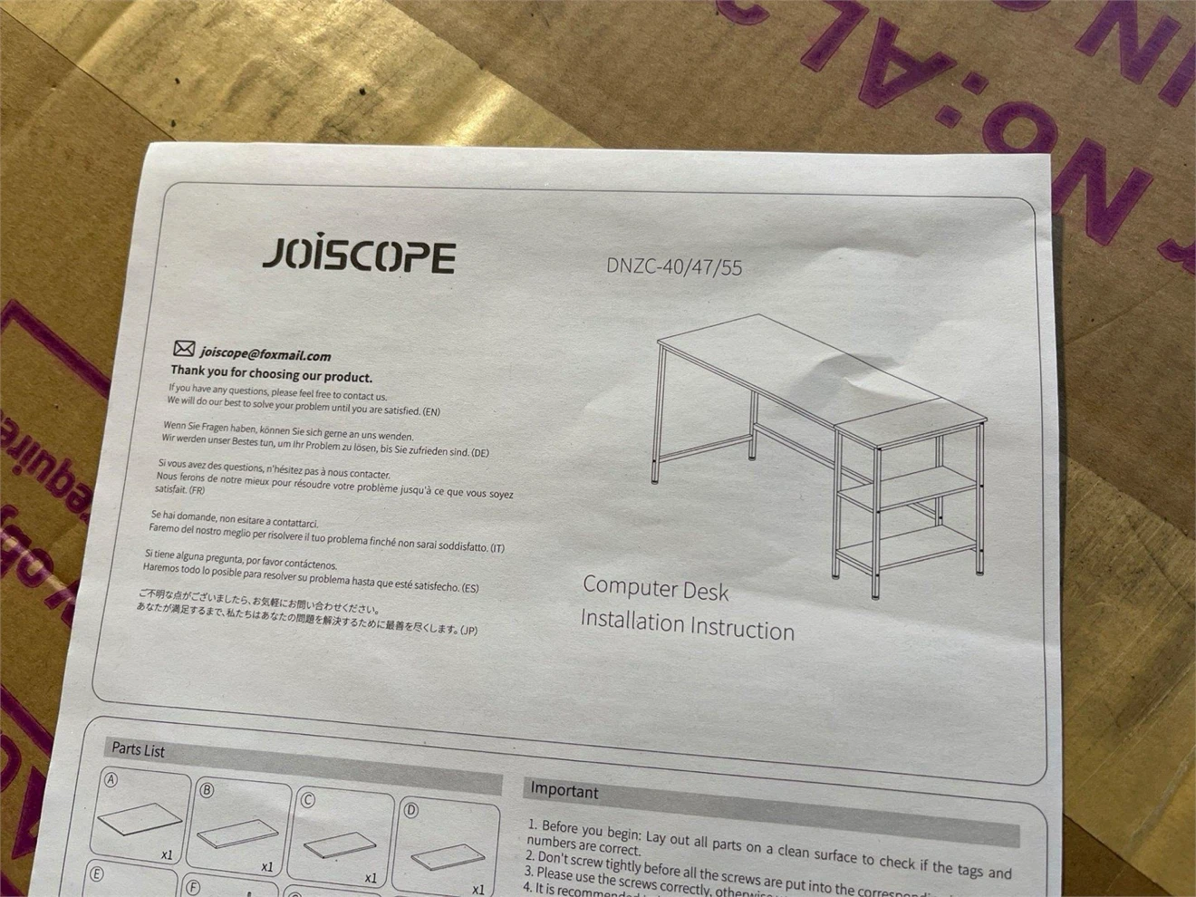 JOISCOPE Computer Desk with Shelves - photo 4