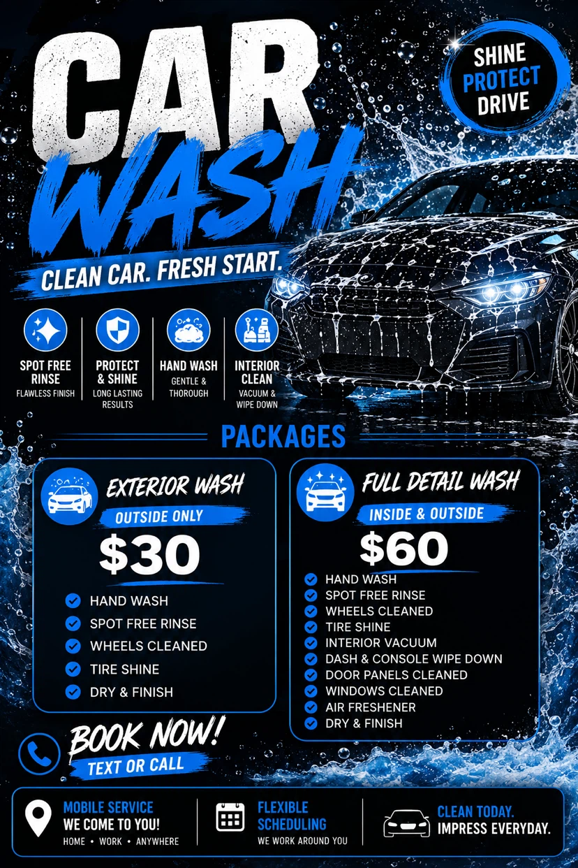 Car Wash Service - Exterior or Full Detail - photo 3