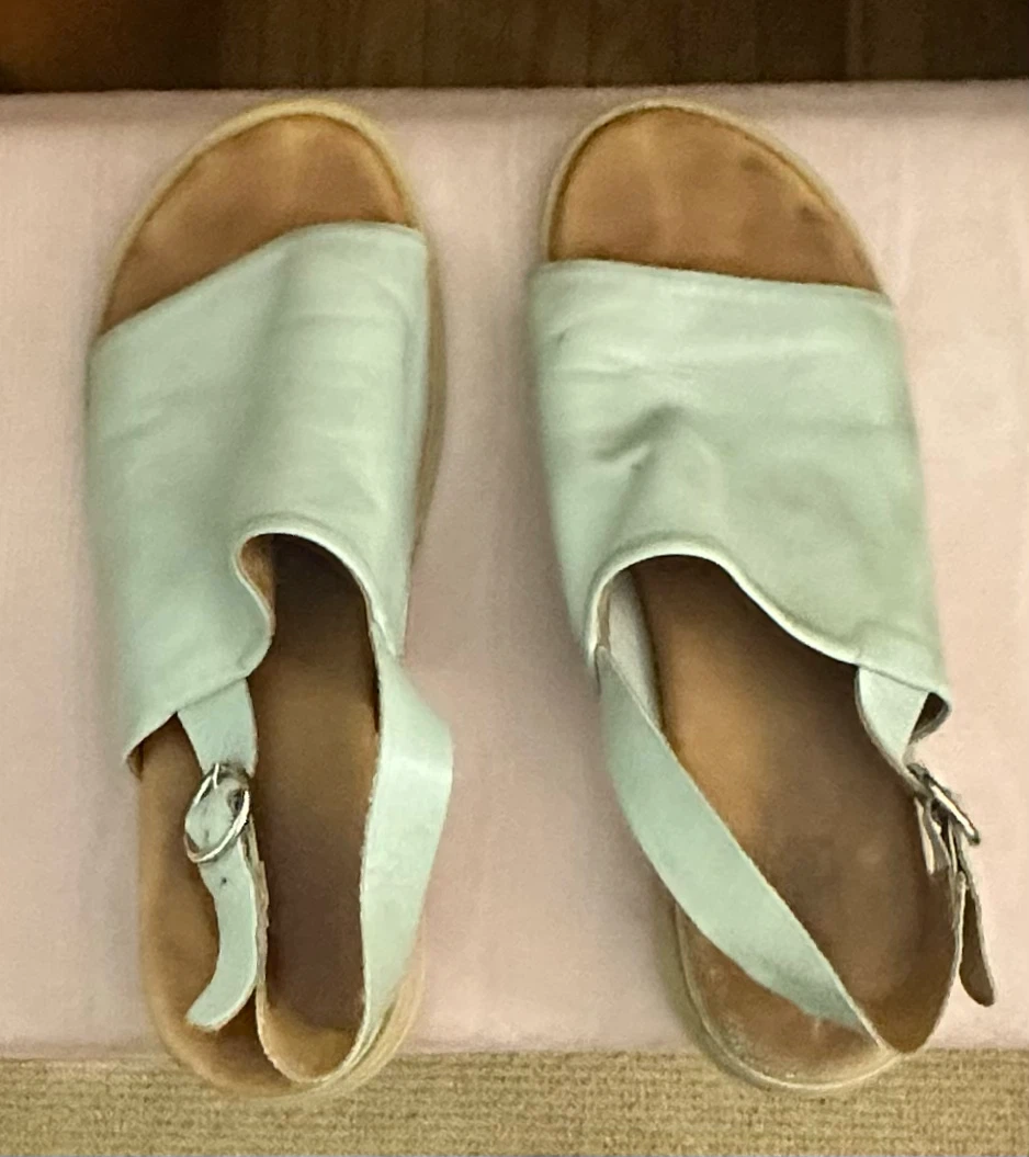 Light Blue Slingback Sandals - Size 41