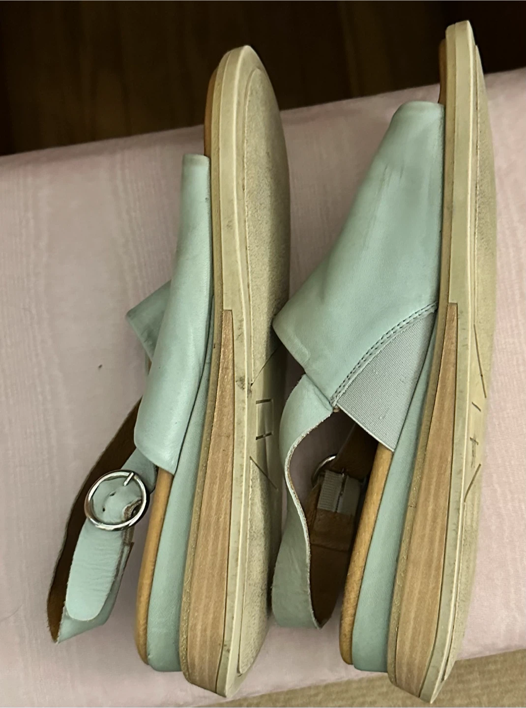 Light Blue Slingback Sandals - Size 41 - photo 3
