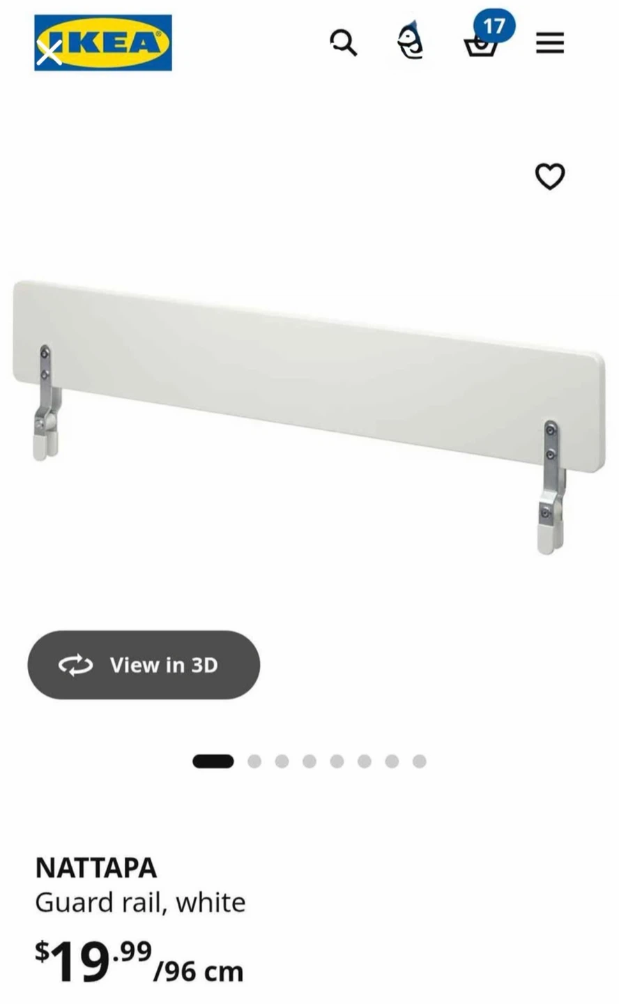 Set of 2: IKEA NATTAPA Bed Rails - photo 3