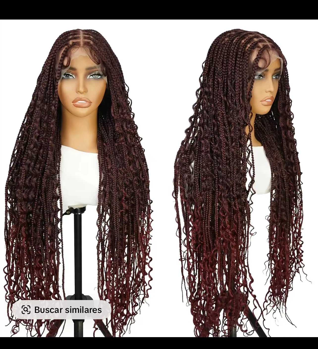 Braided Wig with Curly Ends