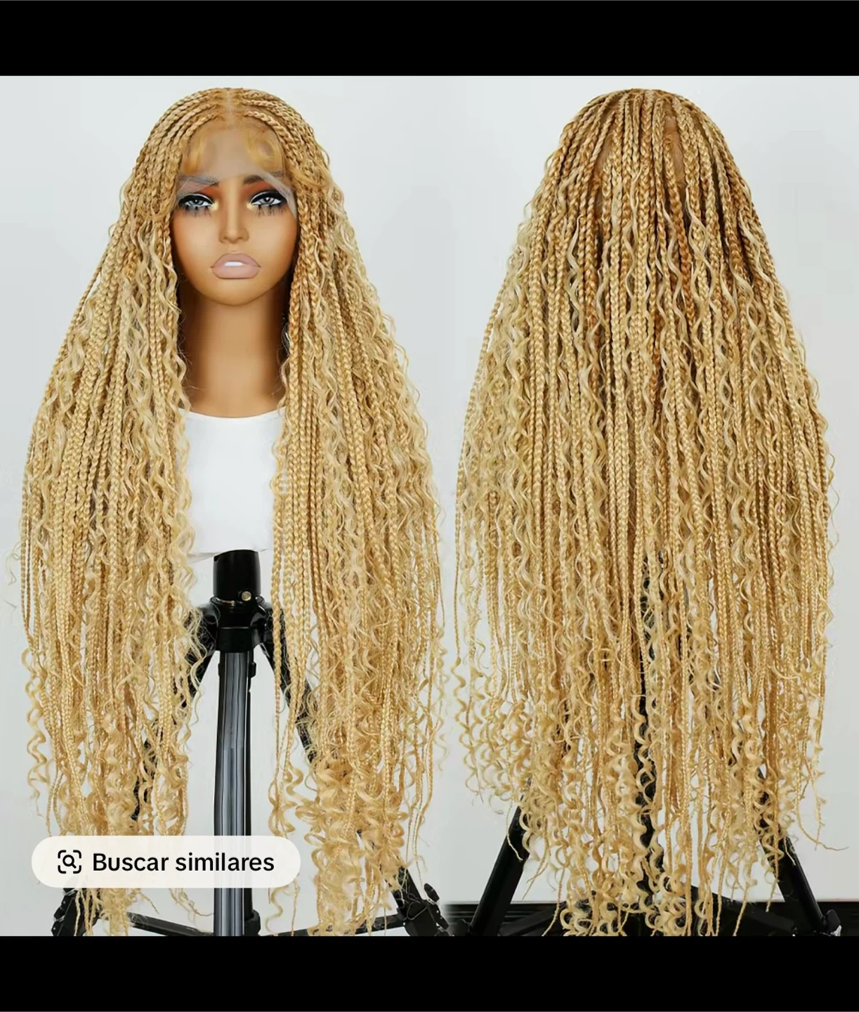 Braided Wig with Curly Ends - photo 2