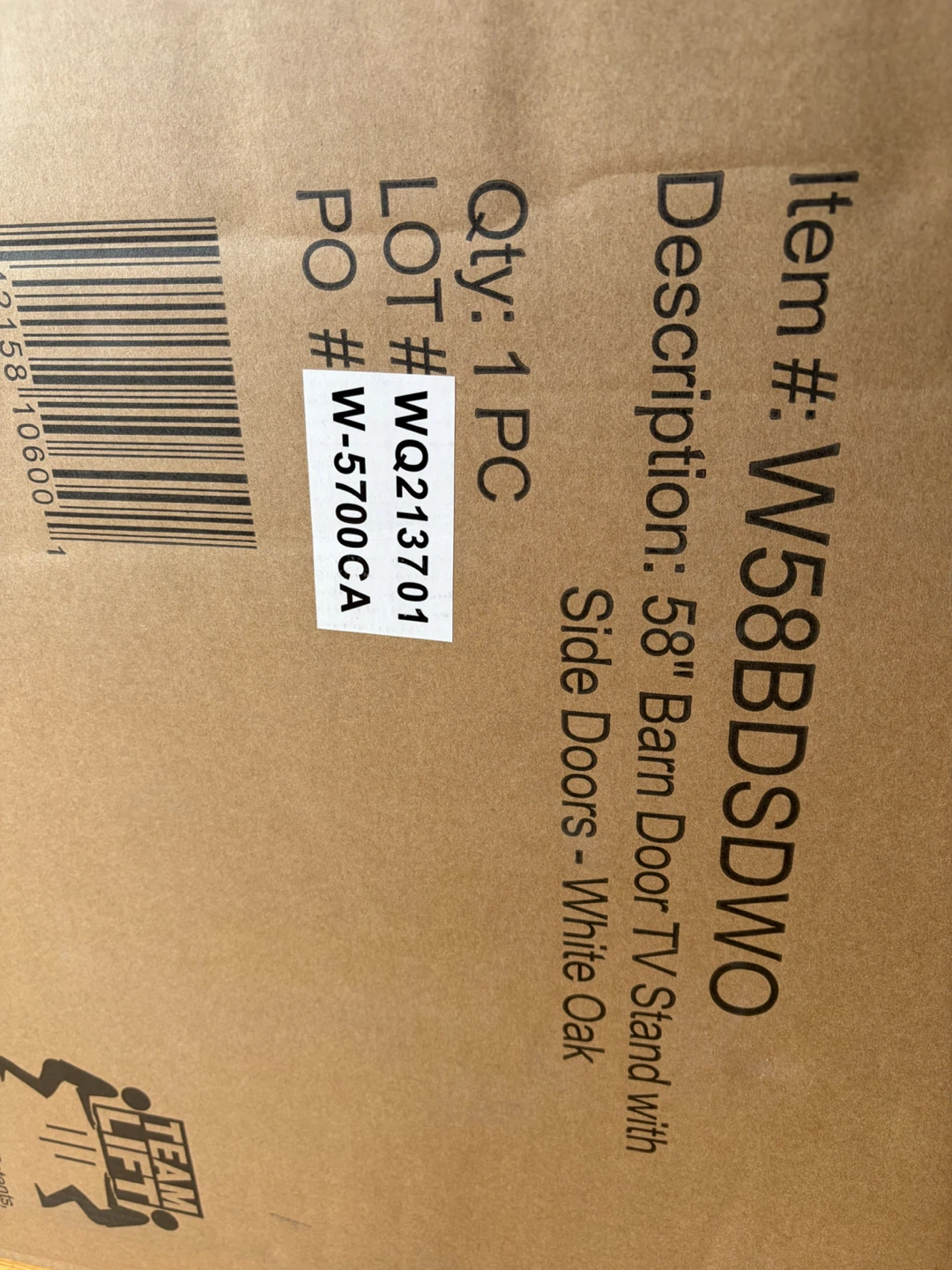 📺 Brand New 58" TV Console /  Center for 65" TVs – Sealed - photo 3